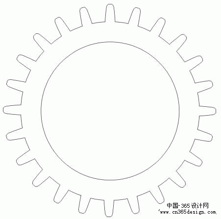 教你在coreldraw中制作立体齿轮