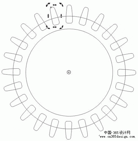 教你在coreldraw中制作立体齿轮