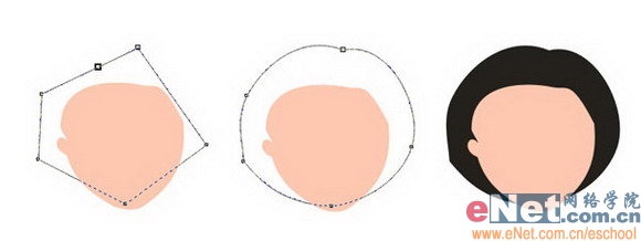 Coreldraw绘制大眼MM头像