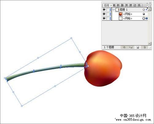 Illustrator绘制令人垂涎欲滴樱桃(3)