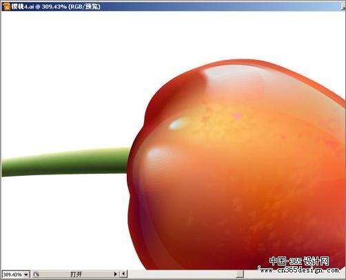 Illustrator绘制令人垂涎欲滴樱桃(6)