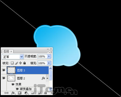 Photoshop制作一个Skype的logo