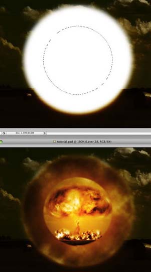 Photoshop滤镜制作核弹爆发