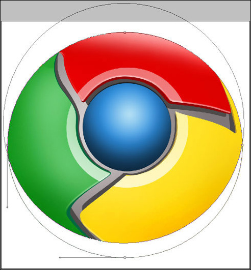 绘制Google Chrome浏览器LOGO