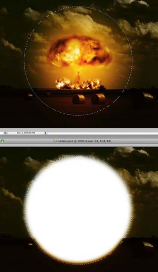 Photoshop滤镜制作核弹爆发