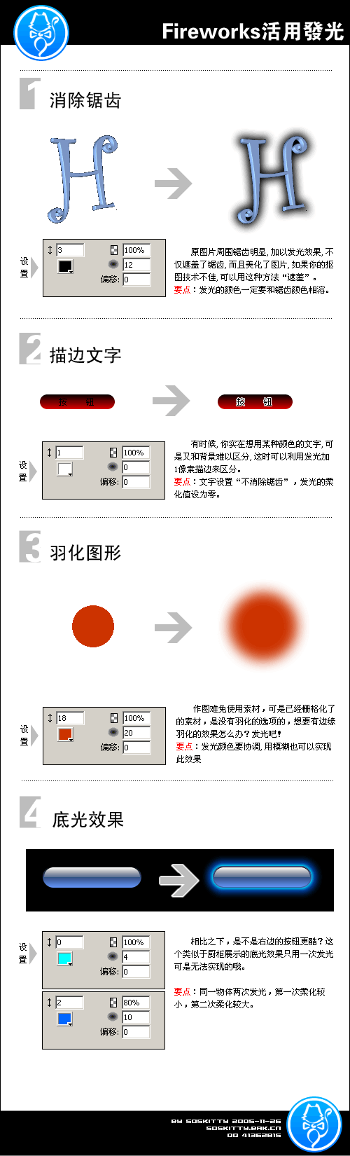 Fireworks活用发光